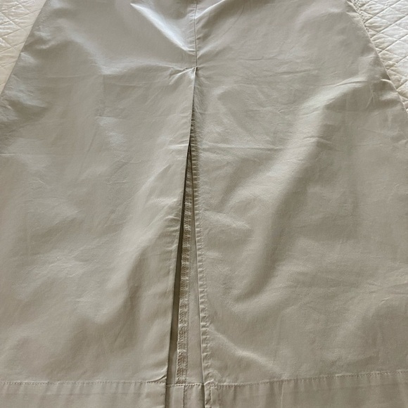 GAP Stretch Maxi Skirt Tan Back Slit Pockets Belt Loops Size 8 - Picture 10 of 10